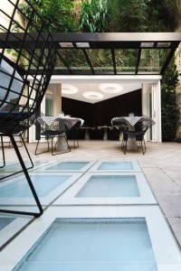 Café Alaïa’s serene courtyard.