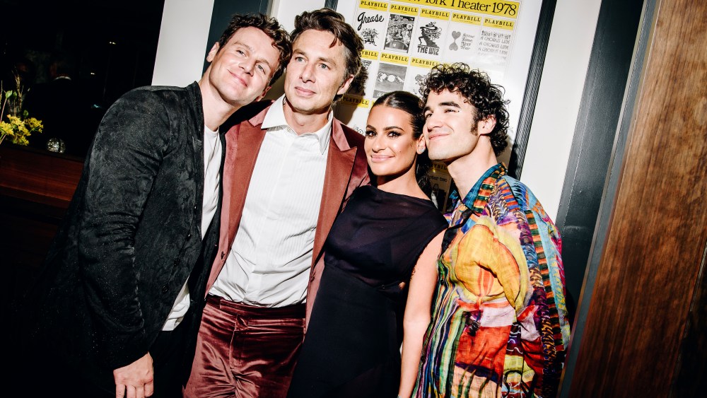 Jonathan Groff, Zach Braff, Lea Michele and Darren Criss