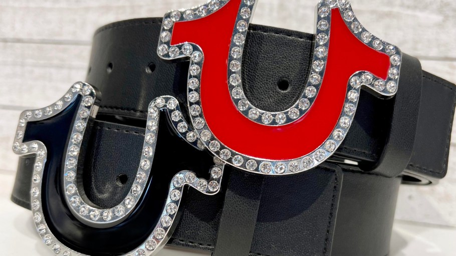 True Religion tapped Aimee Lynn for a new belt collection.