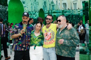 Front row at Versace Men's Spring 2023