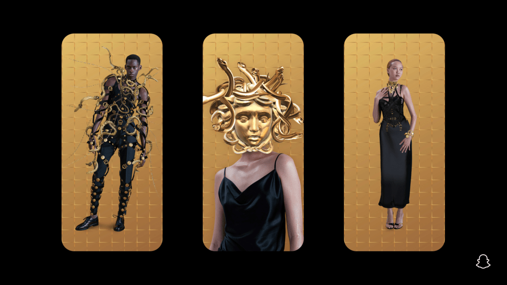 Select pieces from designers like Versace will be available to try on with AR through the "Redefining the Body" exhibit and Snapchat app experience.