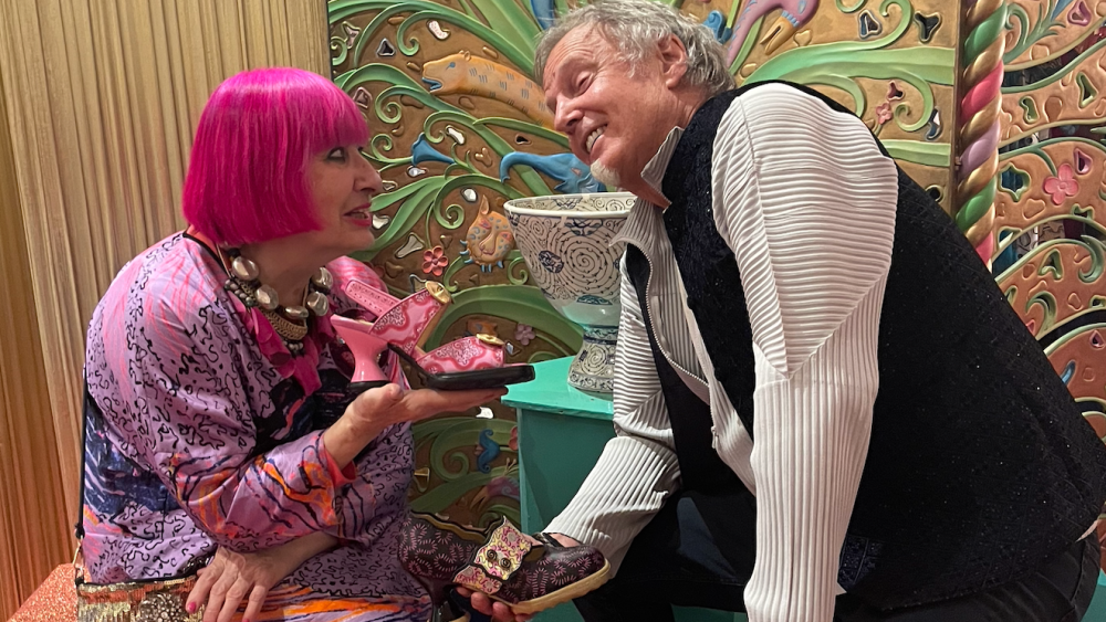 Zandra Rhodes and John Fluevog have created a line of showstopping shoe styles.