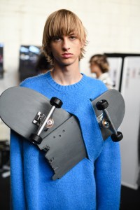Backstage at JW Anderson Men's Spring 2023