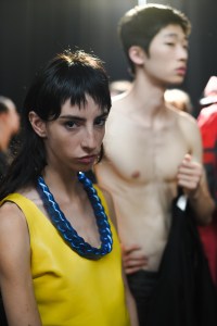 Backstage at JW Anderson Men's Spring 2023