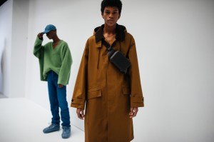 Backstage at Loewe Men's Spring 2023