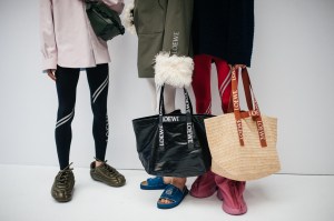 Backstage at Loewe Men's Spring 2023