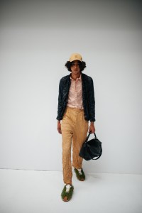 Backstage at Loewe Men's Spring 2023