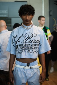 Backstage at MSGM Men's Spring 2023