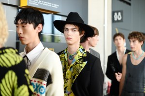 Backstage at MSGM Men's Spring 2023