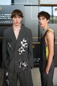 Backstage at MSGM Men's Spring 2023