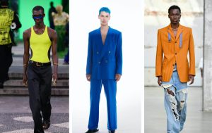Warm and cool colors co-mingle in men's Spring/Summer 2023 collections.