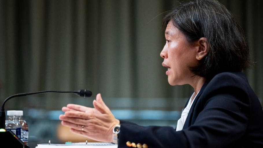 U.S. Trade Representative Katherine Tai testifies during the Senate Appropriations Subcommittee on Commerce, Justice, Science, and Related Agencies, Wednesday June 22.