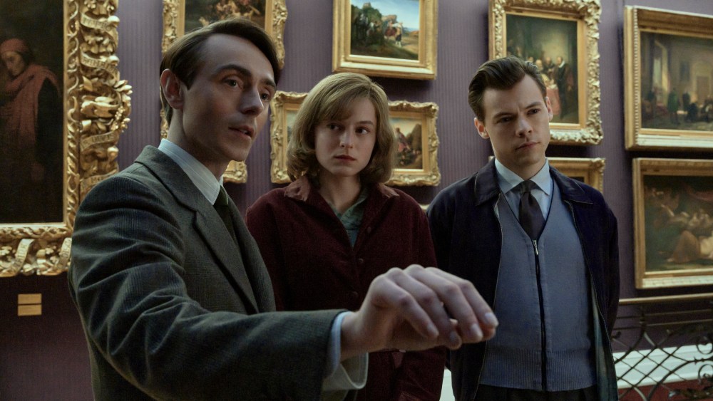 DAVID DAWSON, EMMA CORRIN, and HARRY STYLES star in MY POLICEMAN