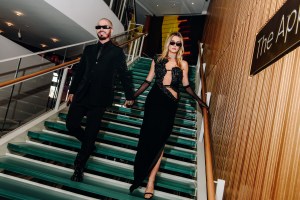 J Balvin and Valentina Ferrer at the TIME 100 gala held at Frederick P. Rose Hall at Lincoln Center on June 8, 2022 in New York City.