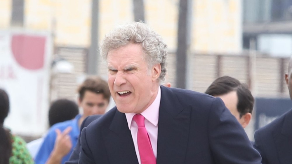 Will Ferrell seen on set of Barbie doing stunts in Roller Skates. 27 Jun 2022 Pictured: Will Ferrell. Photo credit: APEX / MEGA TheMegaAgency.com +1 888 505 6342 (Mega Agency TagID: MEGA872732_002.jpg) [Photo via Mega Agency]