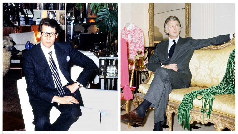 Designers Yves Saint Laurent and Hubert de Givenchy