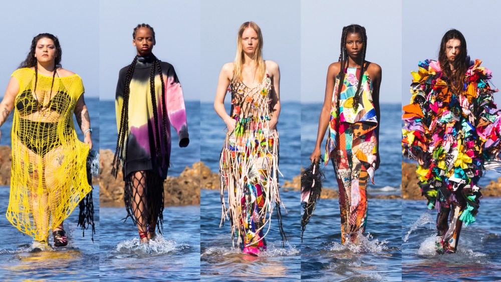 Five looks from the Marques 'Almeida ready to wear fall 2022 collection.