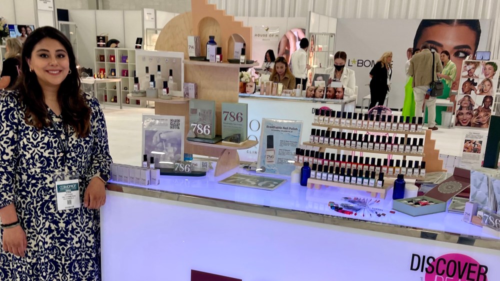 786 cofounder Iqra Isphahani at Cosmoprof North America.