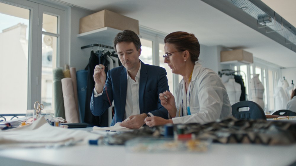 Antoine Arnault and a Dior seamstress in the promotional film for LVMH's Journées Particulières event.