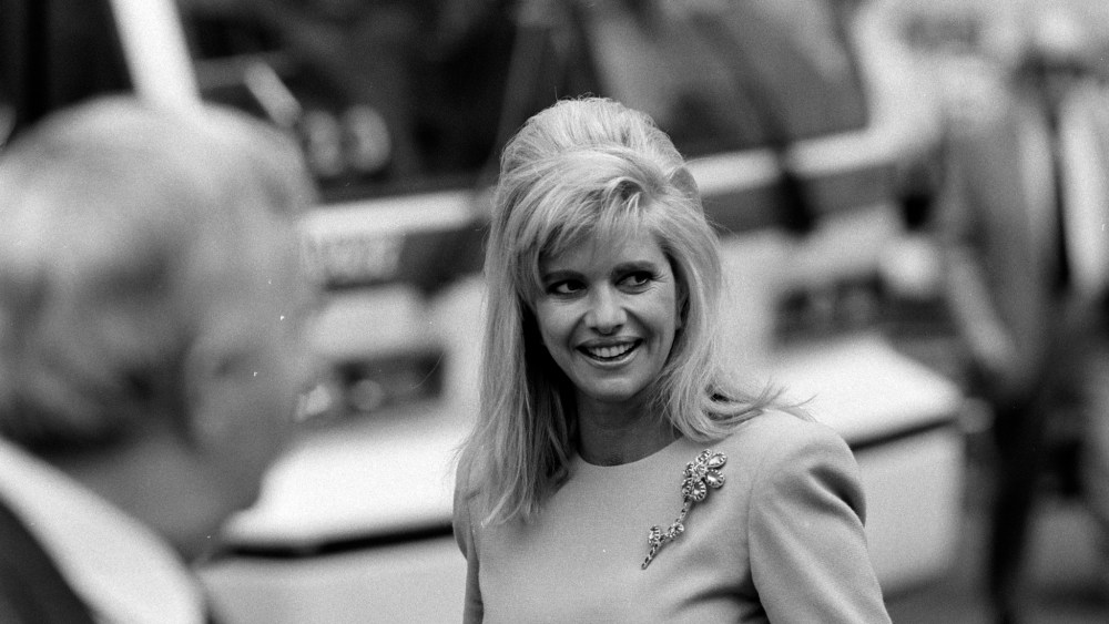 Socialite Ivana Trump arrives outside the show venue.