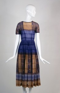 Lloyd “Kiva” New (1916-2002, Cherokee) for Kiva dress, 1950s. Screen-printed cotton.