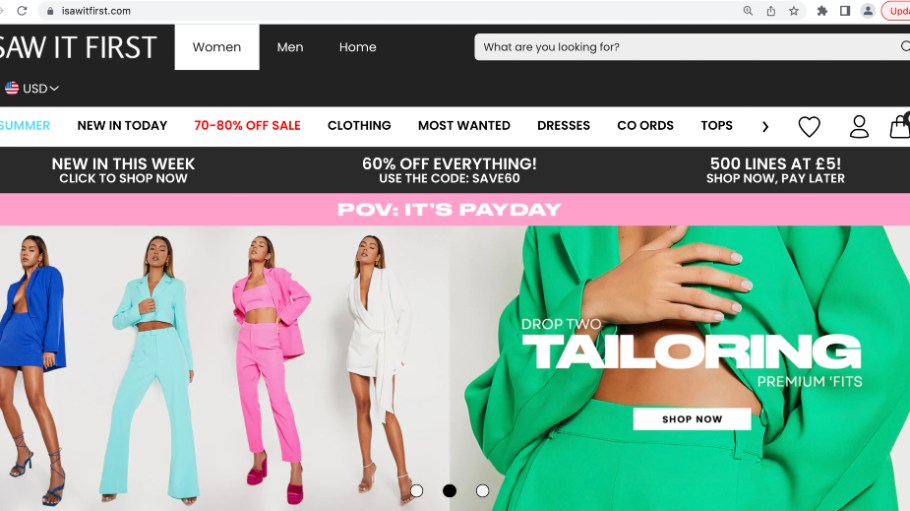 Frasers Group's going bigger in online fast fashion after buying I Saw It First, which will become part of its Missguided operations.