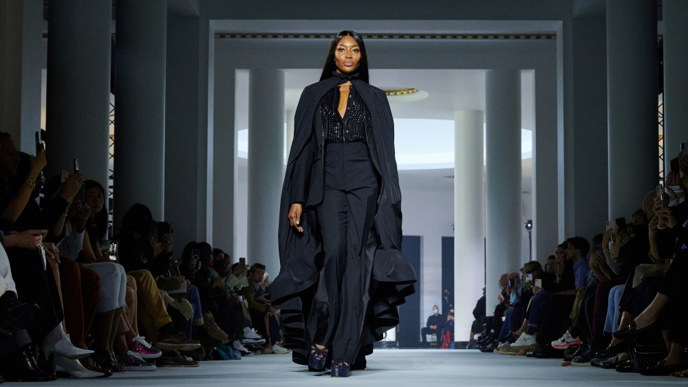 Naomi Campbell walks the runway during the Lanvin Womenswear Spring/Summer 2022 show as part of Paris Fashion Week