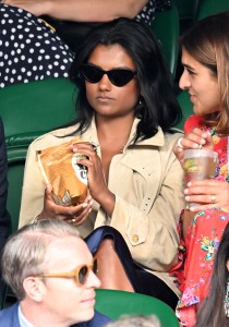 LONDON, ENGLAND - JULY 03: Simone Ashley attends Day 7 of the Wimbledon Tennis Championships at the All England Lawn Tennis and Croquet Club on July 03, 2022 in London, England. (Photo by Karwai Tang/WireImage)
