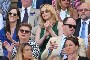 LONDON, ENGLAND - JULY 09: Jodie Comer attends The Wimbledon Women's Singles Final at the All England Lawn Tennis and Croquet Club on July 09, 2022 in London, England. (Photo by Karwai Tang/WireImage)