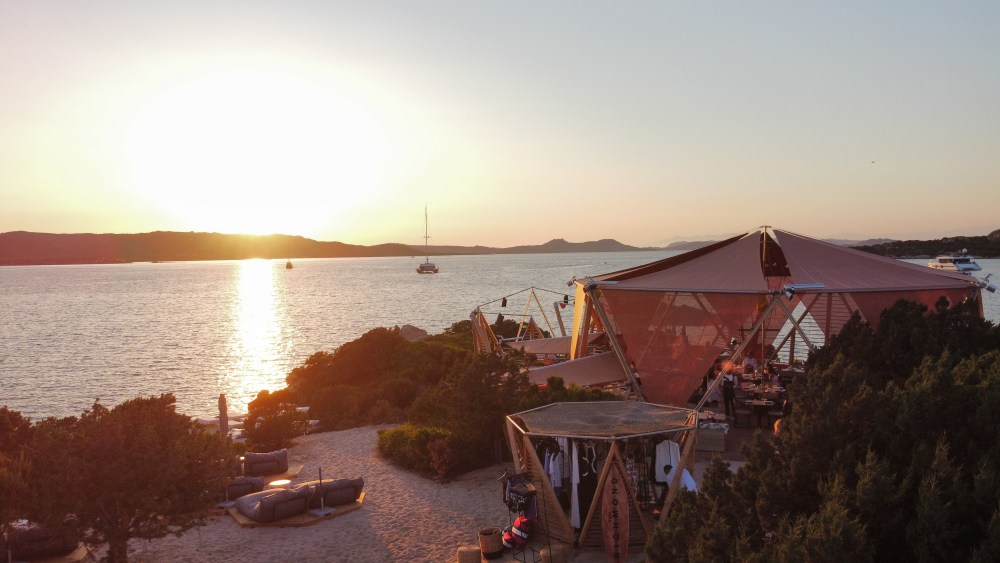 The John Richmond pop-up store and beach lounge at The Cone Club, Sardinia