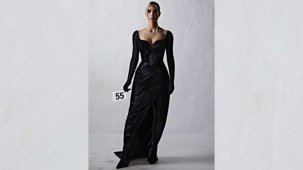 Kim Kardashian in Balenciaga Couture for fall 2022.