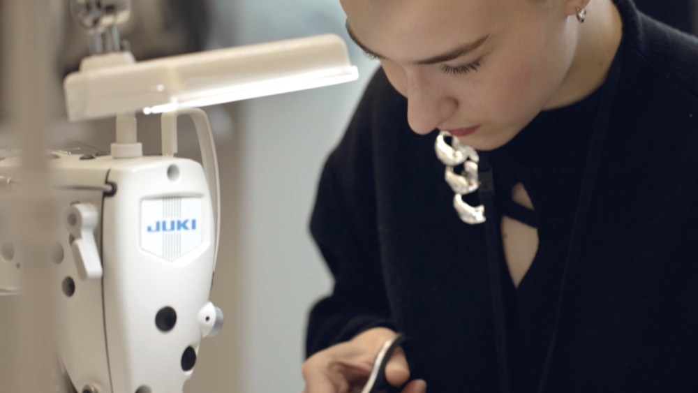 Lucie Faucher, an apprentice seamstress at Givenchy, in the LVMH documentary “Métiers d’Excellence, the virtuous circle."