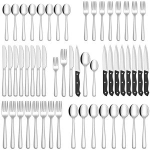 HIWARE 48-Piece Silverware Set 