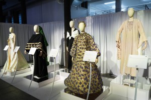 Pieces displayed at the “Saudi 100 Brands Fashion Exhibition” showing in Manhattan’s  Iron23.