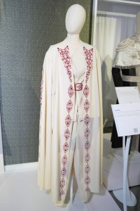 A piece displayed at the “Saudi 100 Brands Fashion Exhibition” showing in Manhattan’s  Iron23.