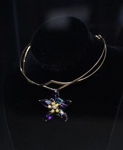 A piece displayed at the “Saudi 100 Brands Fashion Exhibition” showing in Manhattan’s  Iron23.