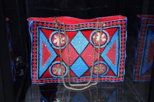 A piece displayed at the “Saudi 100 Brands Fashion Exhibition” showing in Manhattan’s  Iron23.