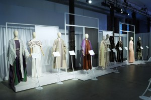 Pieces displayed at the “Saudi 100 Brands Fashion Exhibition” showing in Manhattan’s  Iron23.