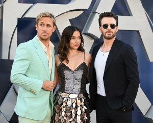 Ryan Gosling, Ana de Armas and Chris Evans at the premiere of "The Gray Man" held at TCL Chinese Theatre on July 13, 2022 in Los Angeles, California.