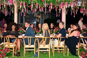 The scene at the Tod's dinner.