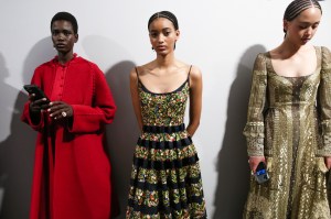 Backstage at Christian Dior Couture Fall 2022