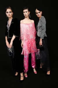 Backstage at Giorgio Armani Privé Fall 2022
