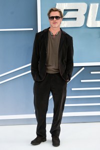 LONDON, ENGLAND - JULY 20: Brad Pitt attends the "Bullet Train" UK Gala Screening at Cineworld Leicester Square on July 20, 2022 in London, England. (Photo by Samir Hussein/WireImage)