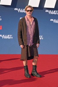 BERLIN, GERMANY - JULY 19: US actor Brad Pitt attends the "Bullet Train" premiere at Zoo Palast on July 19, 2022 in Berlin, Germany. (Photo by Tristar Media/WireImage)