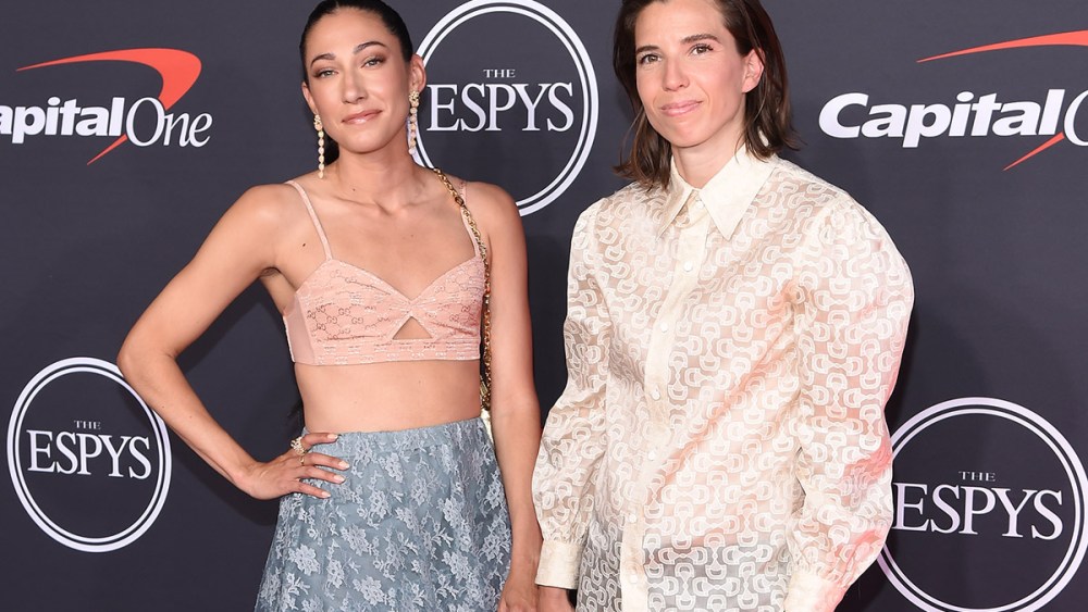 THE 2022 ESPYS PRESENTED BY CAPITAL ONE - The 2022 ESPYS Presented by Capital One is hosted by NBA superstar Stephen Curry. The ESPYS broadcasted live on ABC Wednesday, July 20, at 8 p.m. ET/PT from The Dolby Theatre in Los Angeles. (ABC via Getty Images)CHRISTEN PRESS, TOBIN HEATH