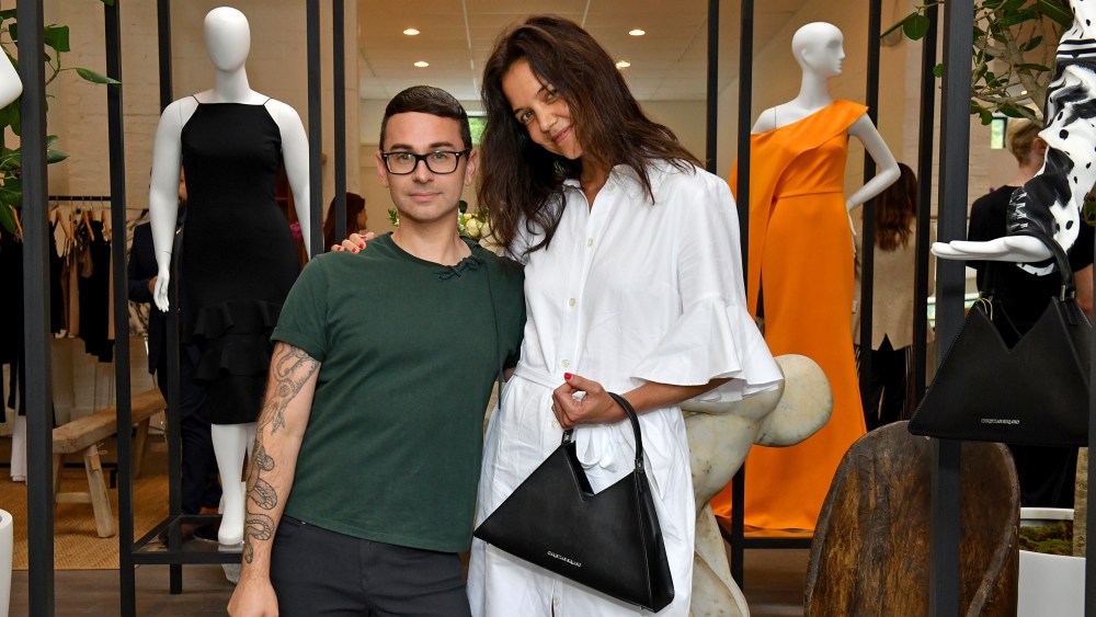 Christian Siriano and Katie Holmes celebrate the opening of The Collective West.