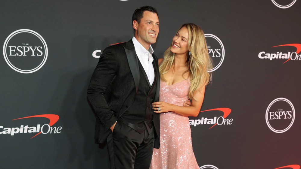 Peta Murgatroyd and Maksim Chmerkovskiy at The 2022 ESPYS held at the Dolby Theatre on July 20, 2022 in Los Angeles, California, USA. Photo by Christopher Polk/Variety.