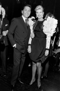 Valentino Garavani and Ivana Trump attend an event at Club M.K. in New York City on May 11, 1988.
