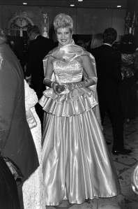 Ivana Trump (C) attends a gala at the New York Hilton in New York City on November 20, 1987.