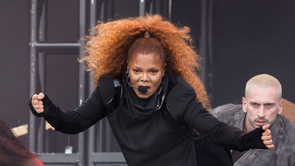 GLASTONBURY, ENGLAND - JUNE 29: Janet Jackson performs on the Pyramid stage on day four of Glastonbury Festival at Worthy Farm, Pilton on June 29, 2019 in Glastonbury, England. (Photo by Ian Gavan/Getty Images)